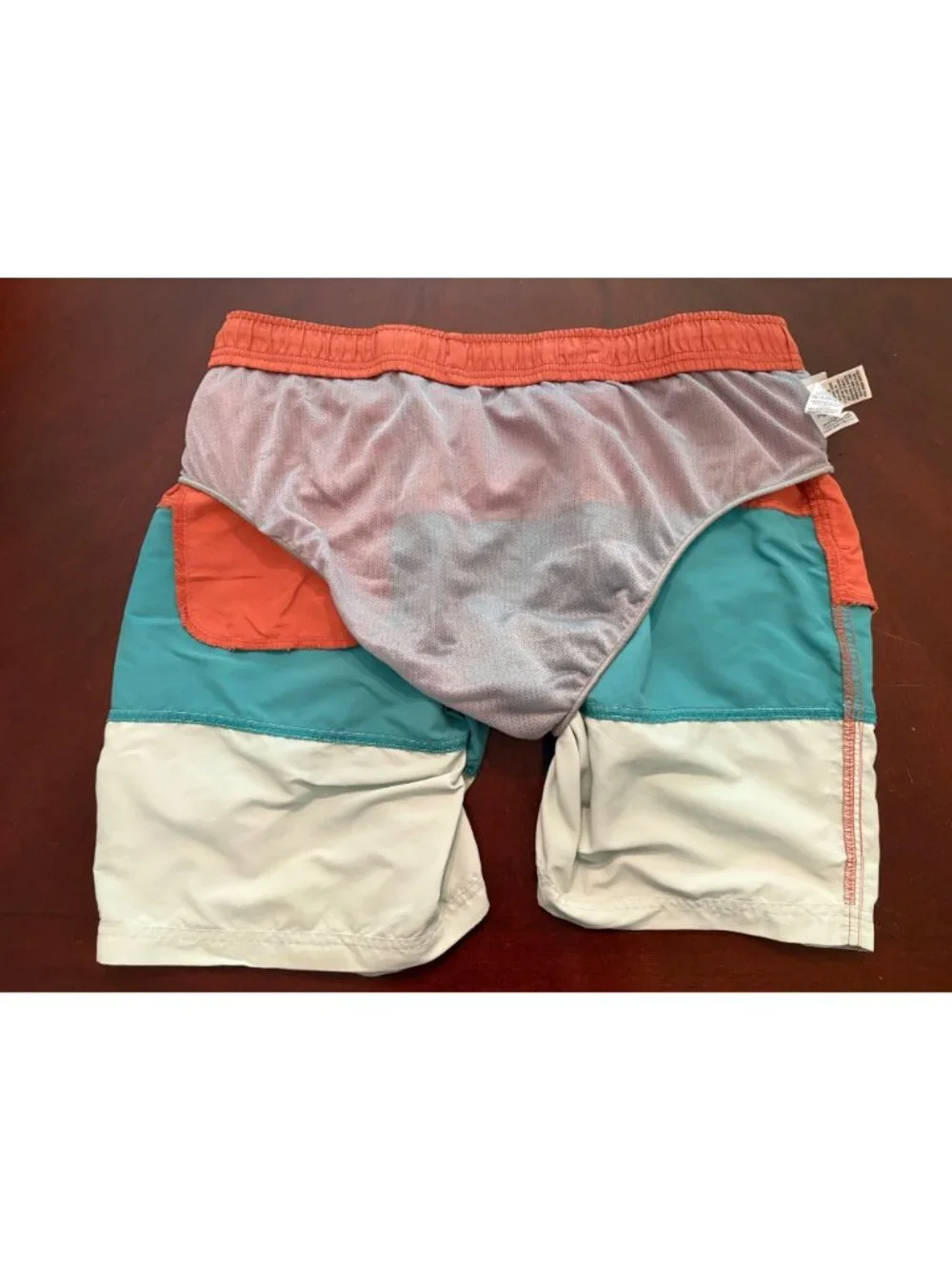 L.L.Bean Classic Supplex Sport Shorts Colorblock Lined Swim Trunks Men’s XL